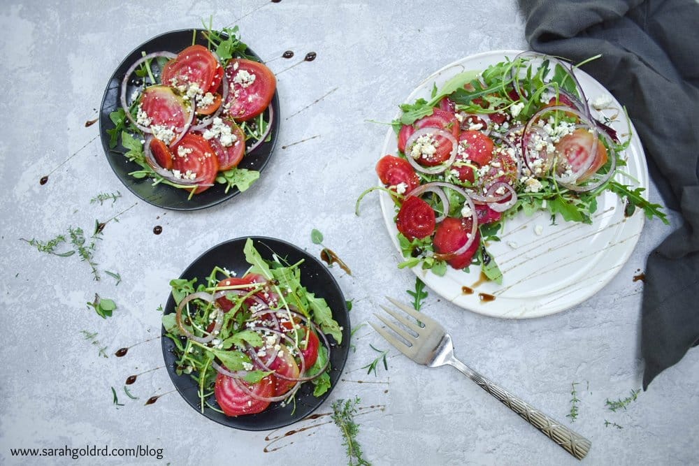 chioggia beets with arugula and gorgonzola.jpg