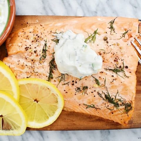 Cedar plank salmon dill hotsell